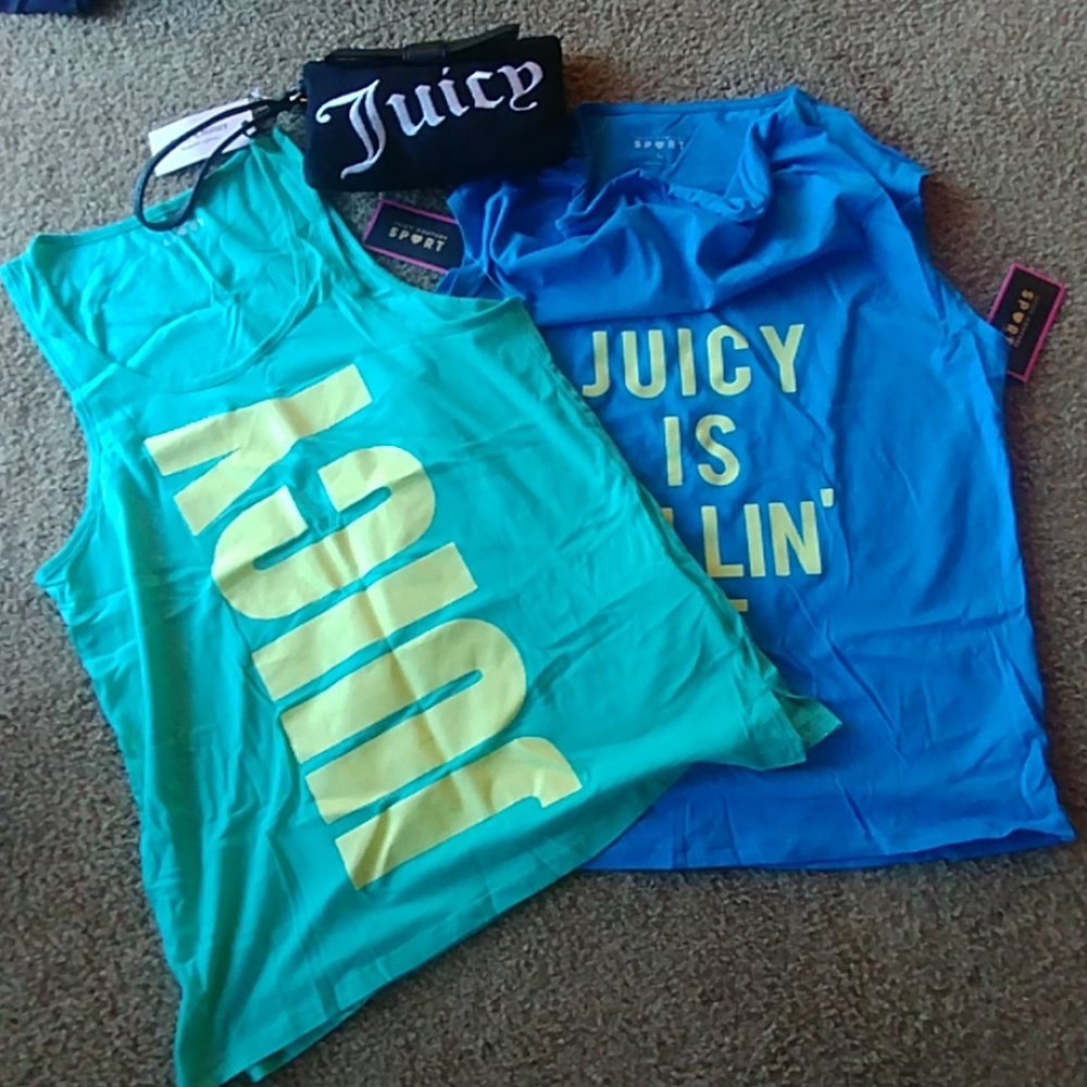 NWT Juicy Couture Sport Tops & Wristlet